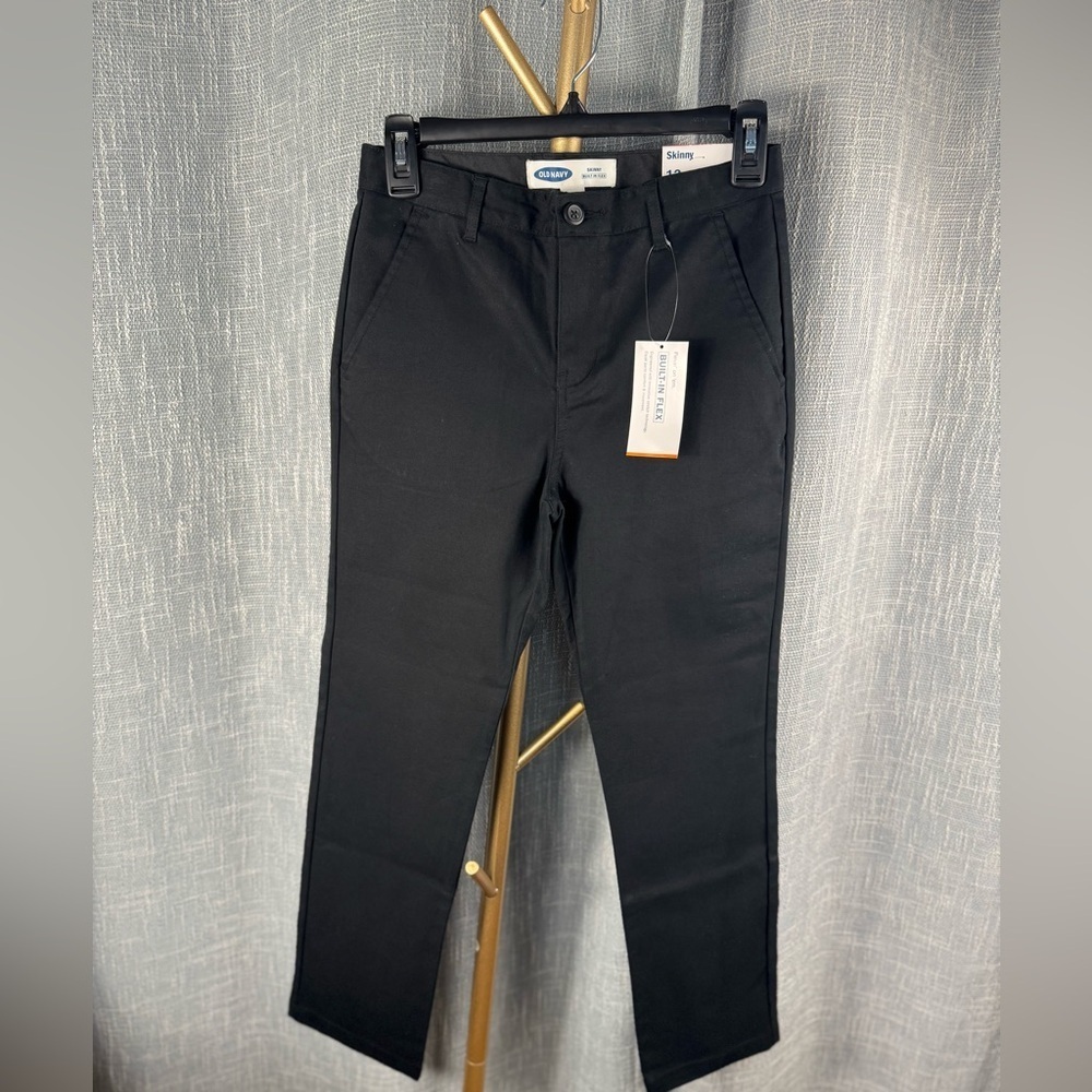 Old Navy Built In Flex Black Skinny Cotton Blend Pants NWT size 12